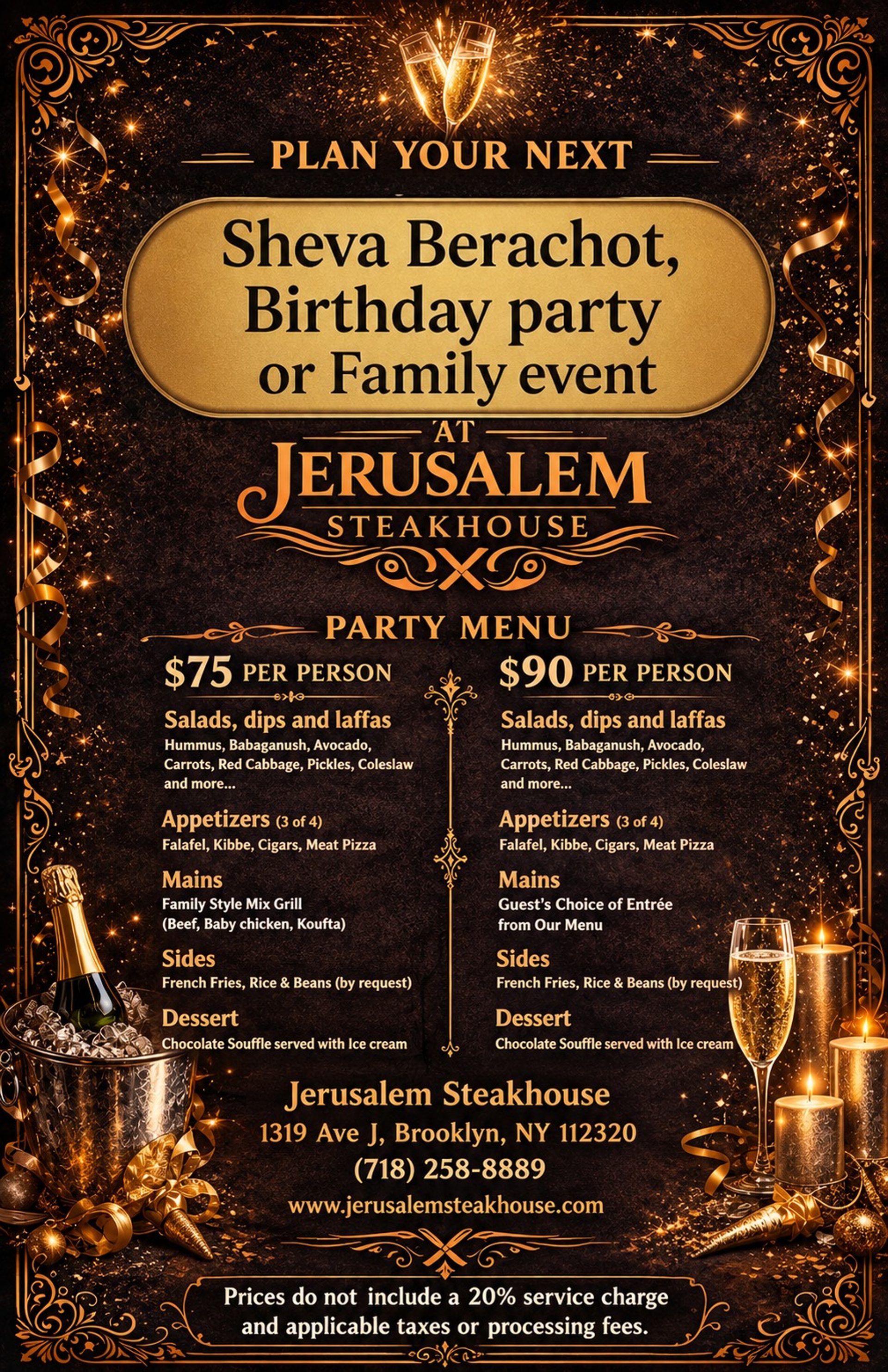 Party Packages with Pricing